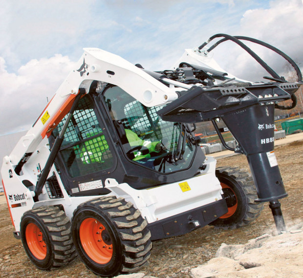 Услуги мини-погрузчика с гидромолотом Bobcat s250